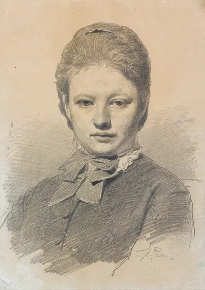 Portrait Of Sofia Repina by Илья Ефимович Репин, 1934 — digital art print download