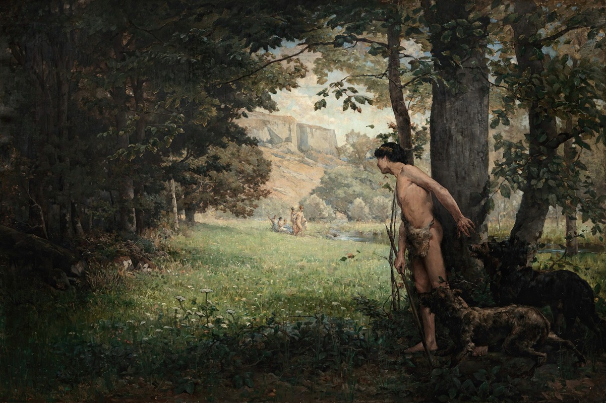 Actaeon Watching Diana And Her Nymphs — Maurice Charles Marie Lelièvre