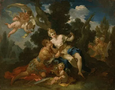 Rinaldo and Armida by Michele Rocca, 1720-1750 — digital art print download