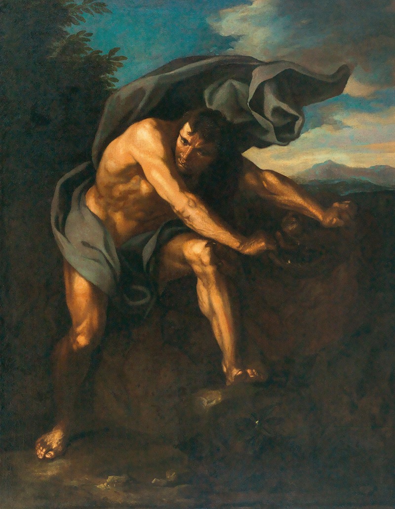 Hercules and the Nemean lion — Neapolitan School