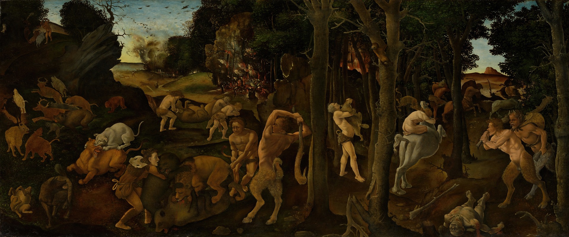 A Hunting Scene by Piero di Cosimo — digital art print download