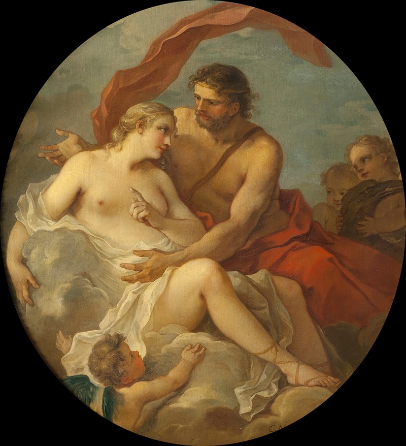 Jupiter and Callisto by Шарль-Жозеф Натоир, 1745 — digital art print download