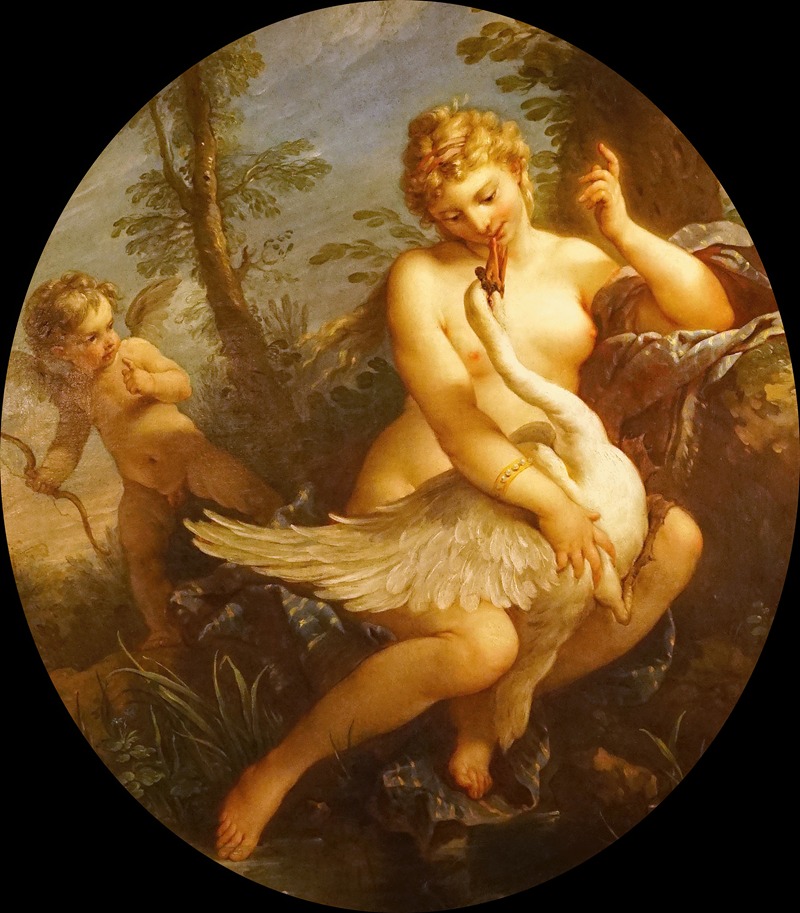Léda et le cygne by Шарль-Жозеф Натоир — digital art print download