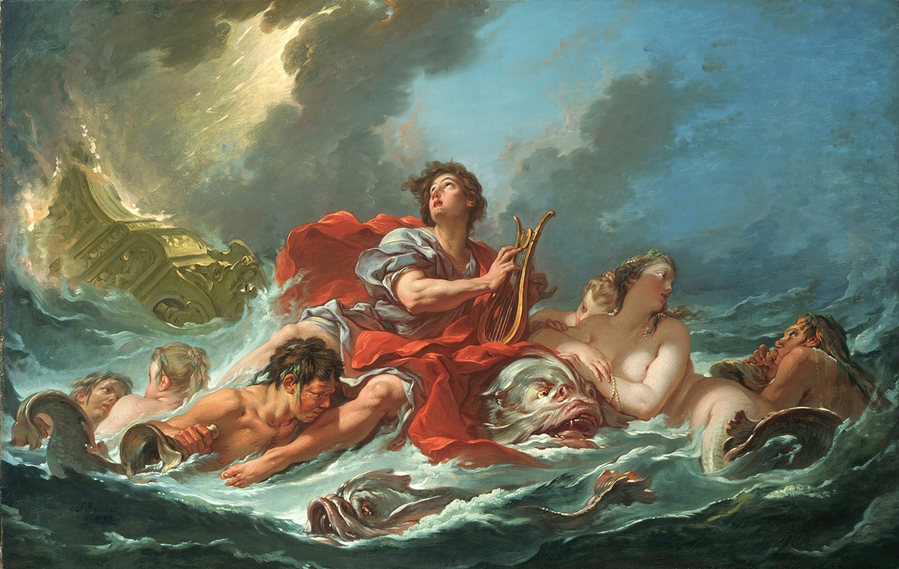 Arion on the Dolphin by Франсуа Буше, 1748 — digital art print download