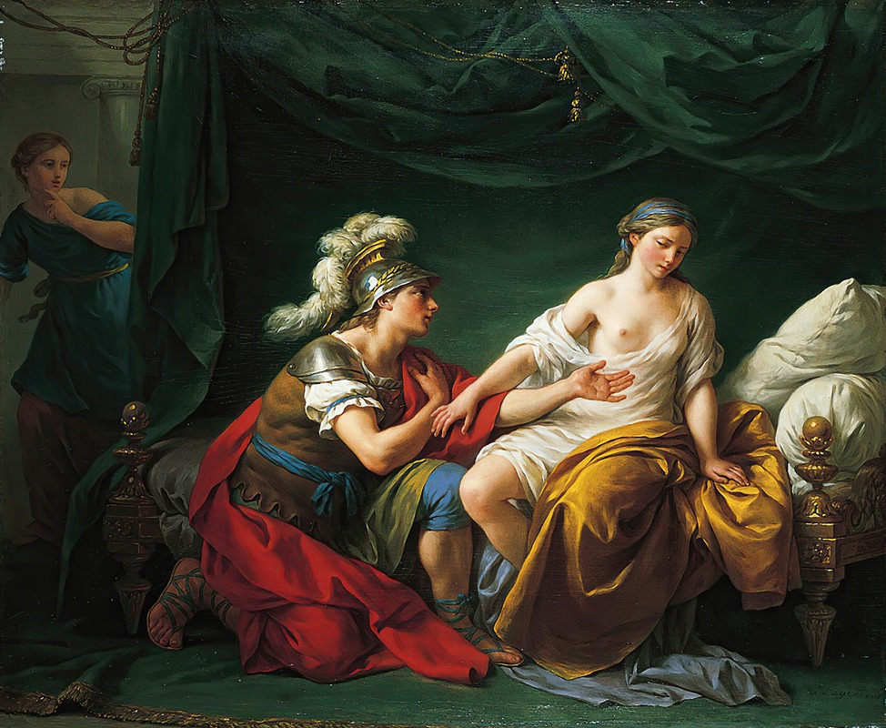 Alcibiades on his Knees Before his Mistress — Louis-Jean-François Lagrenée