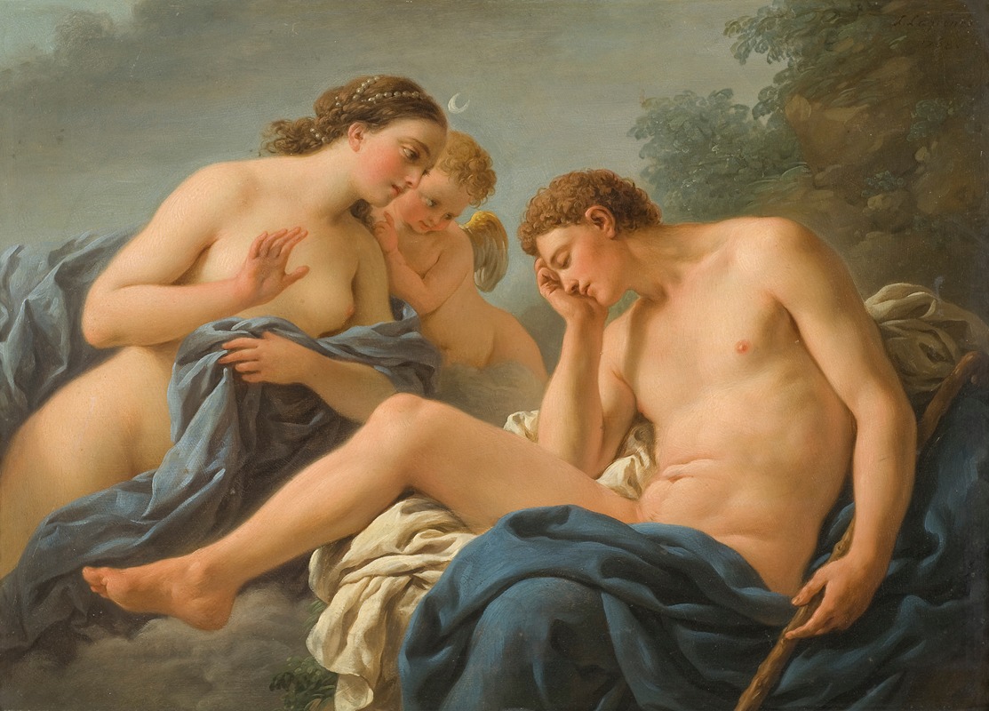 Diana and Endymion by Луи-Жан-Франсуа Лагрене, 1768 — digital art print download