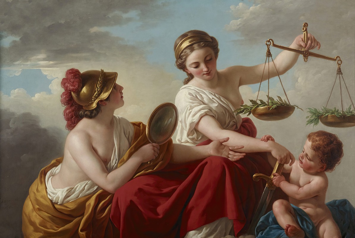 Justice Disarmed by Innocence and Applauded by Prudence — Louis-Jean-François Lagrenée