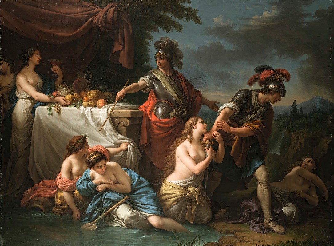 Ubalde et le chevalier Danois by Луи-Жан-Франсуа Лагрене, 1785 — digital art print download