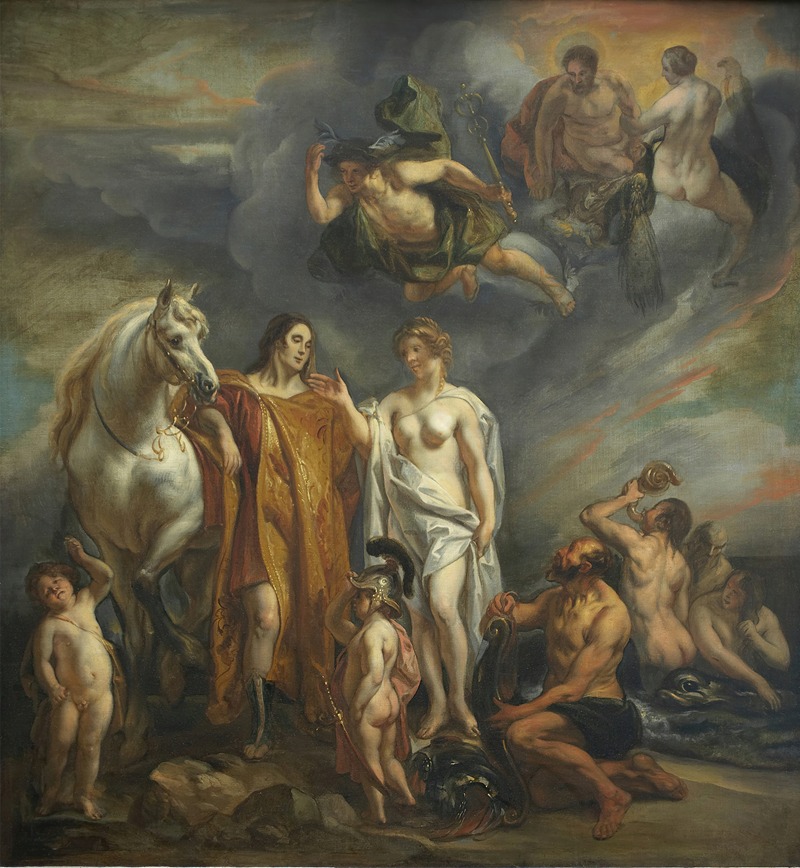 Aeneas Aided by the Gods by Follower of Jacob Jordaens — digital art print download
