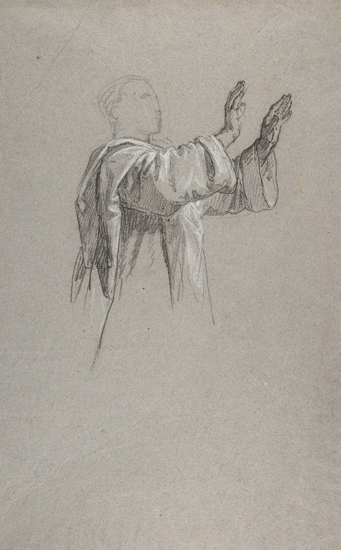 Cleric with Raised Arms by Исидор Пильс — digital art print download