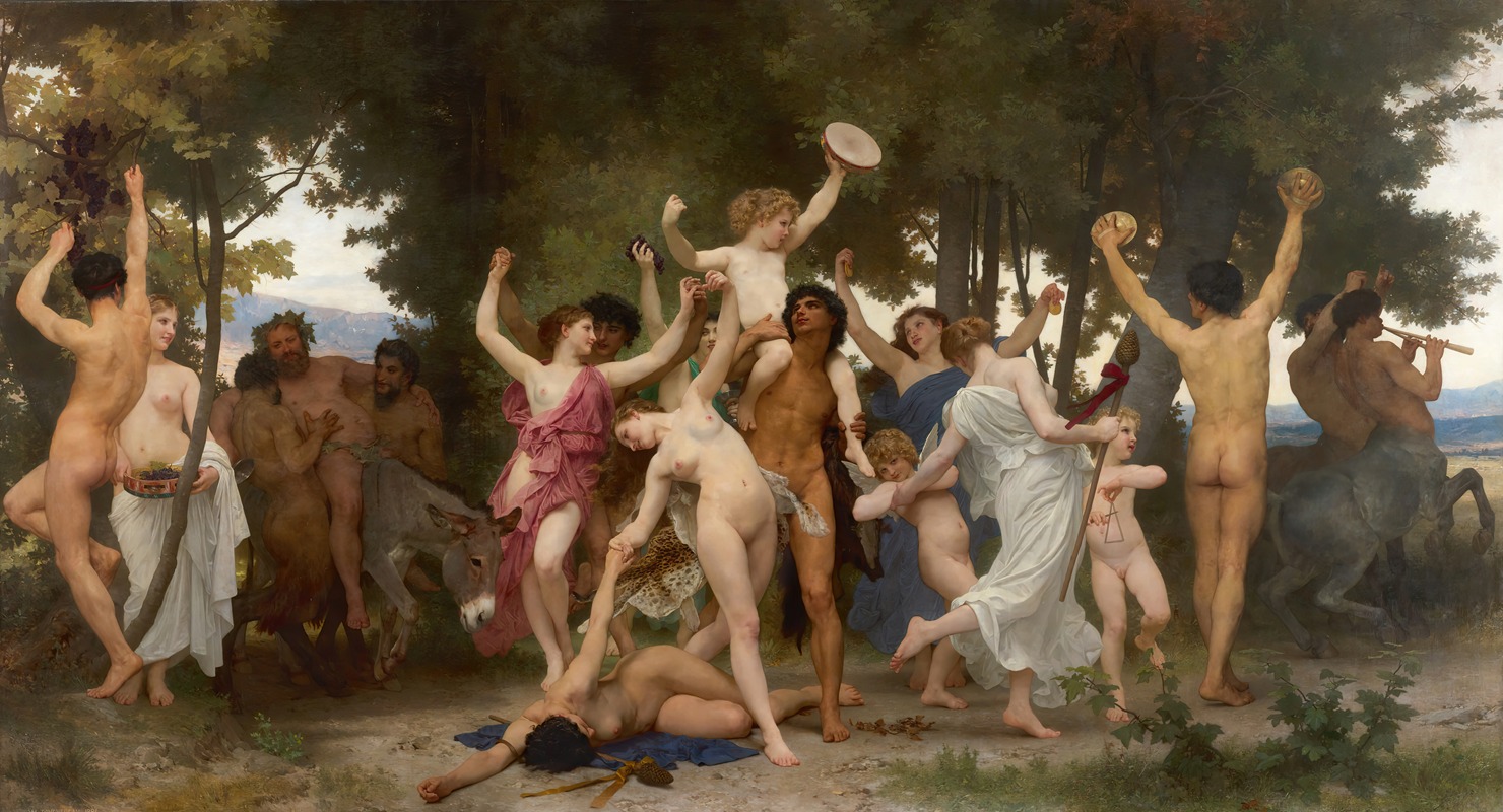 La Jeunesse de Bacchus (The Youth of Bacchus) by Уильям Бугеро, 1884 — digital art print download