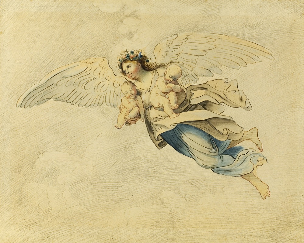 Night Carrying Sleep and Death by After Domenichino — digital art print download