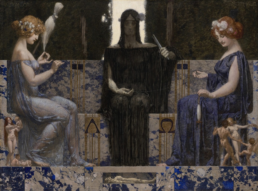 The Three Fates by Александр Ротауг, c. 1910 — digital art print download
