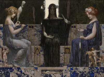 The Three Fates by Alexander Rothaug, c. 1910 — digital art print download