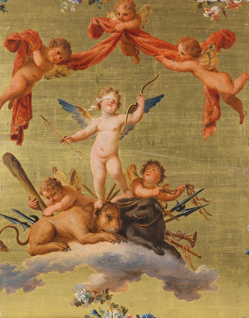 Eros defeats war, strength and ferocity by Fedele Fischetti — digital art print download