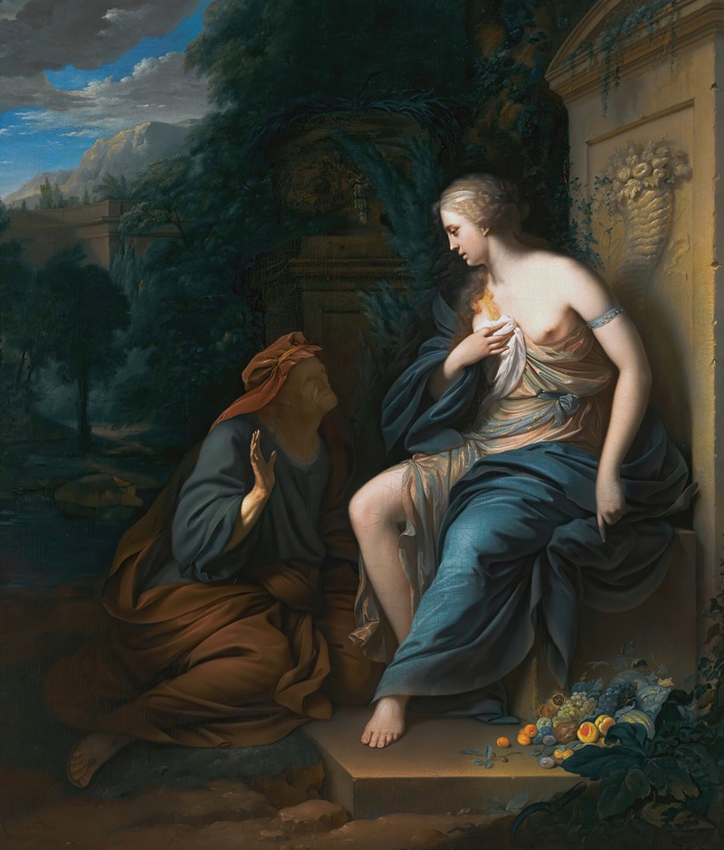 Vertumnus And Pomona by Follower of Adriaen van der Werff — digital art print download