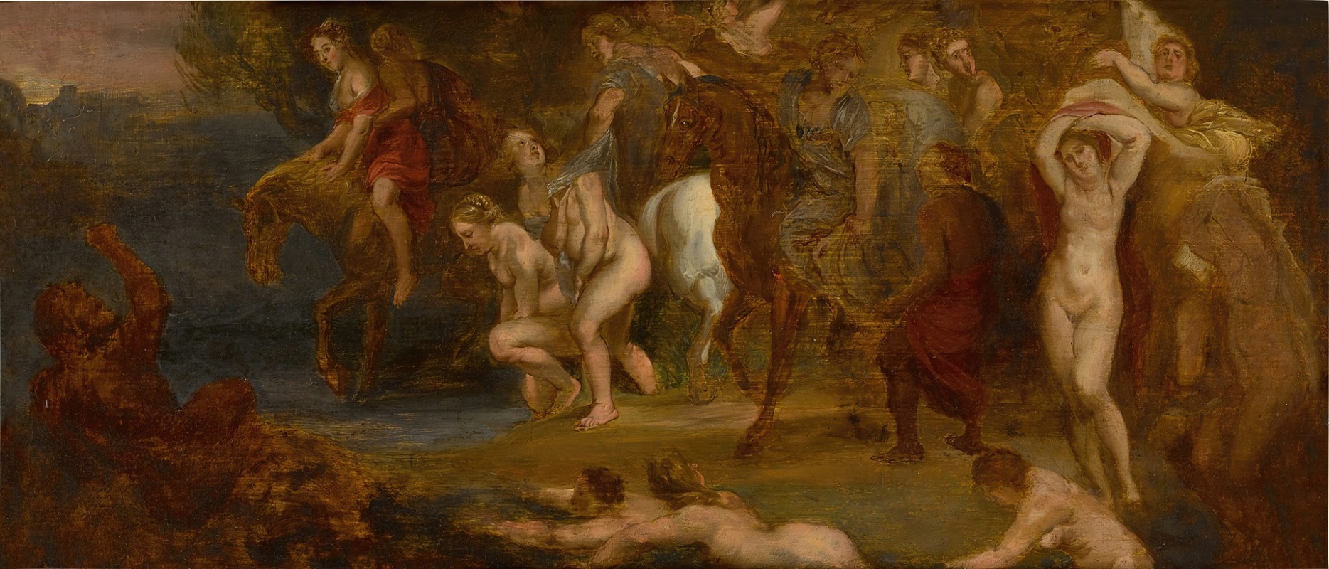 The Flight of Cloelia — Follower of Peter Paul Rubens