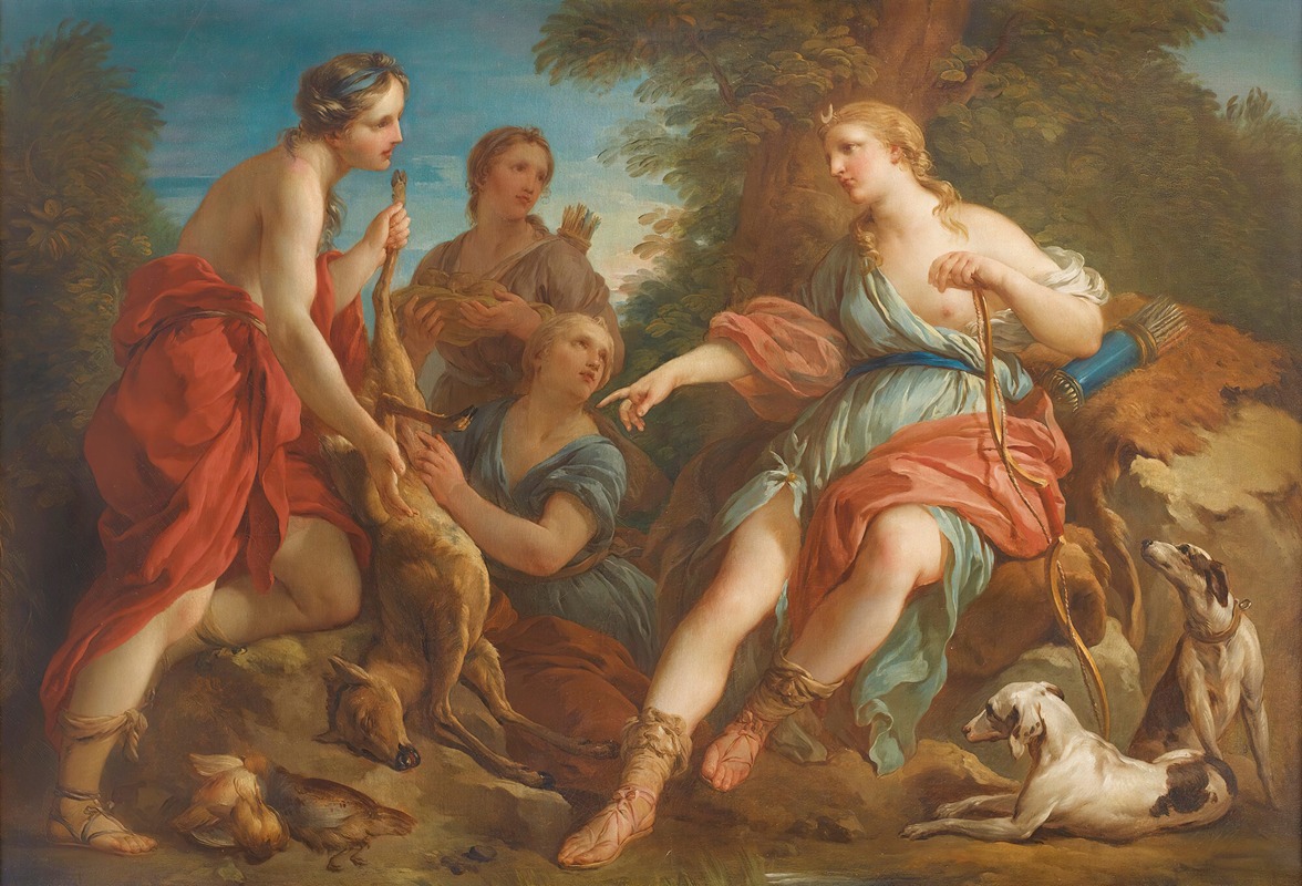 Diana returning from the hunt by Франсуа Лемойн — digital art print download