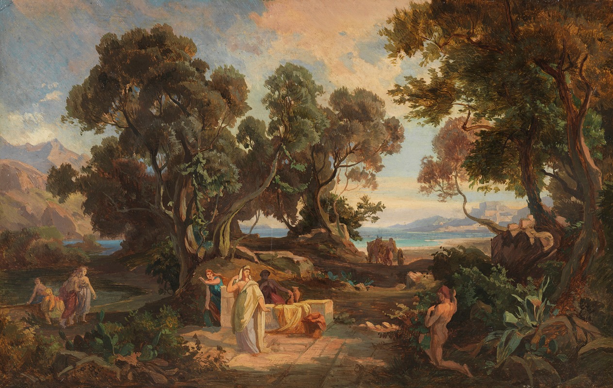 Odysseus approaches Nausicaa pleading for help — Фридрих Преллер Старший