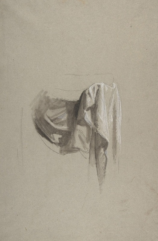 Drapery Study for Figure Holding Crown by Исидор Пильс — digital art print download