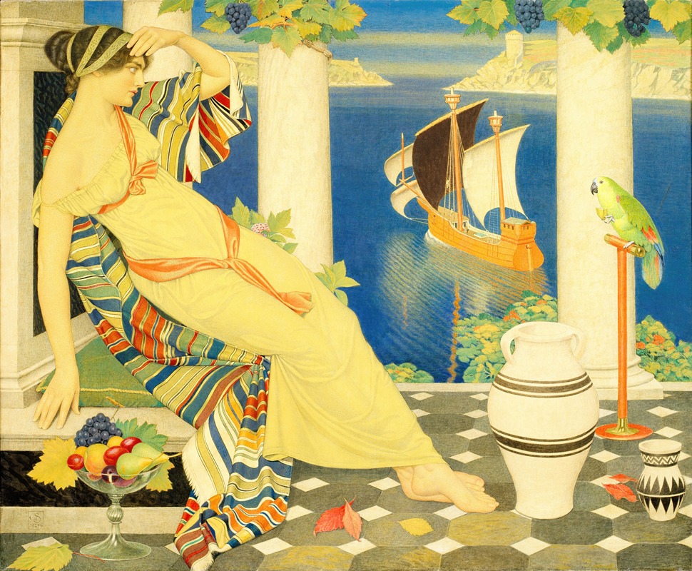 Ariadne in Naxos by Джозеф Эдвард Саутолл, 1925 — digital art print download
