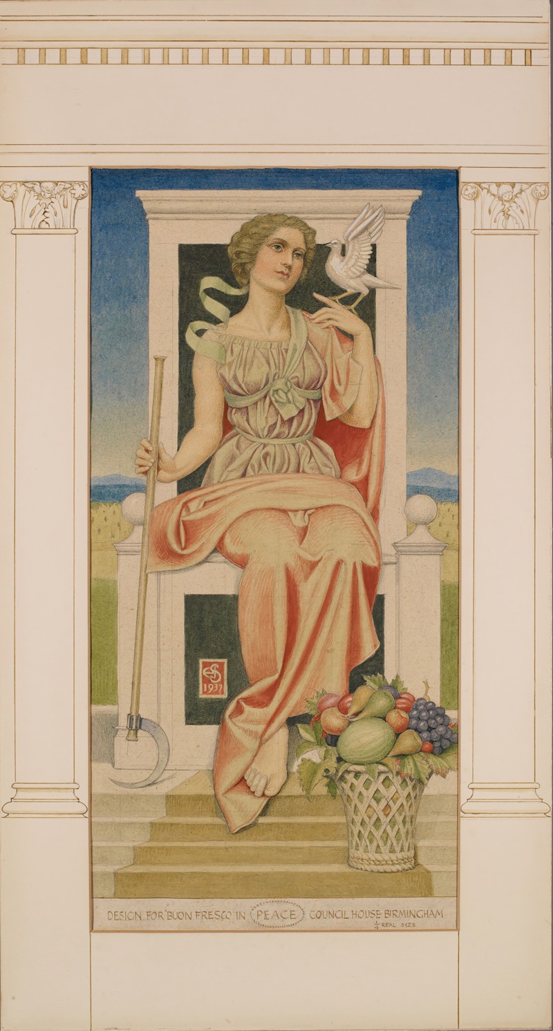 Figure Of Peace by Джозеф Эдвард Саутолл, 1937 — digital art print download