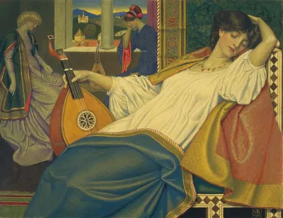 The Sleeping Beauty by Joseph Edward Southall, 1903 — digital art print download