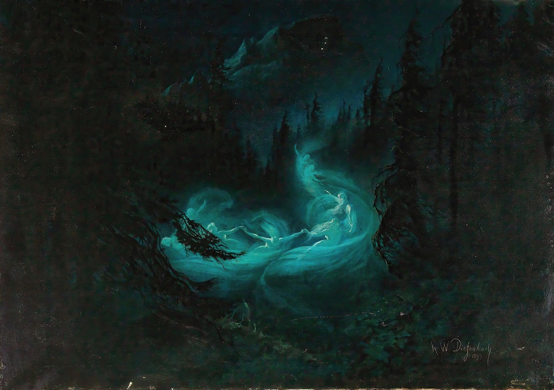The Fairy Dance by Карл Вильгельм Диффенбах, 1895 — digital art print download