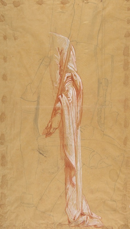 Drapery Study for Sainte-Clotilde by Исидор Пильс — digital art print download