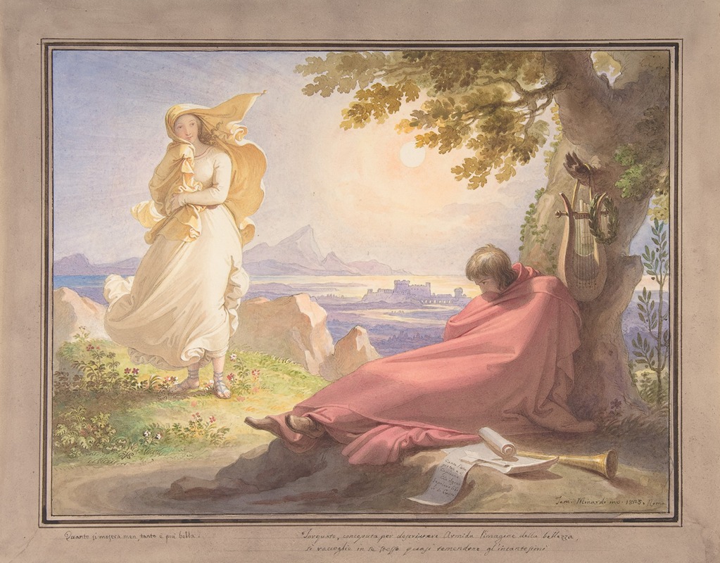 Tasso Contemplating Beauty by Tommaso Minardi, 1823 — digital art print download