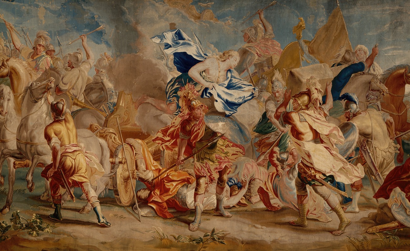 Combat between Menelaus and Paris by Шарль Лебрюн — digital art print download