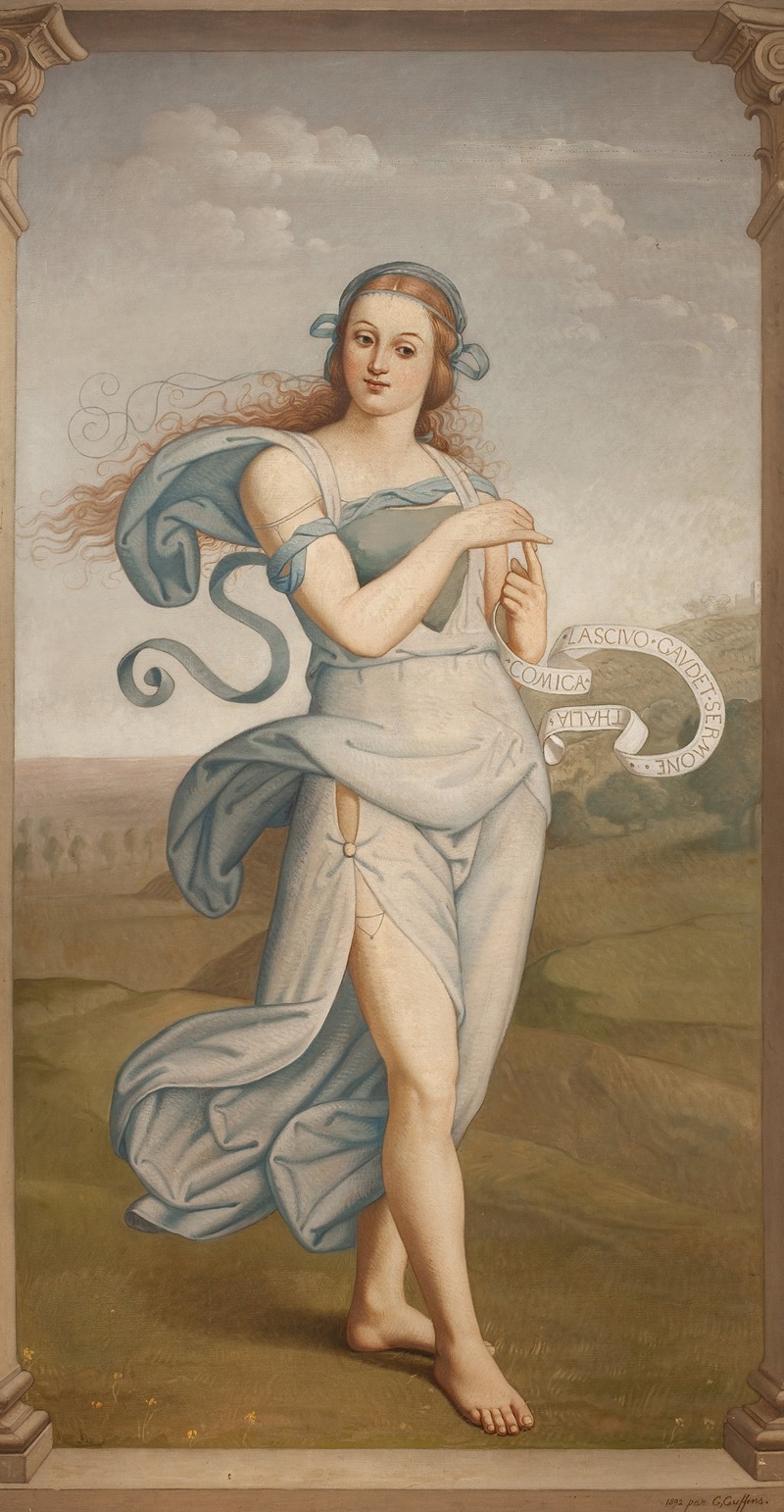 Thalia, Muse of Comedy by Годфрид Гуффенс, 1892 — digital art print download