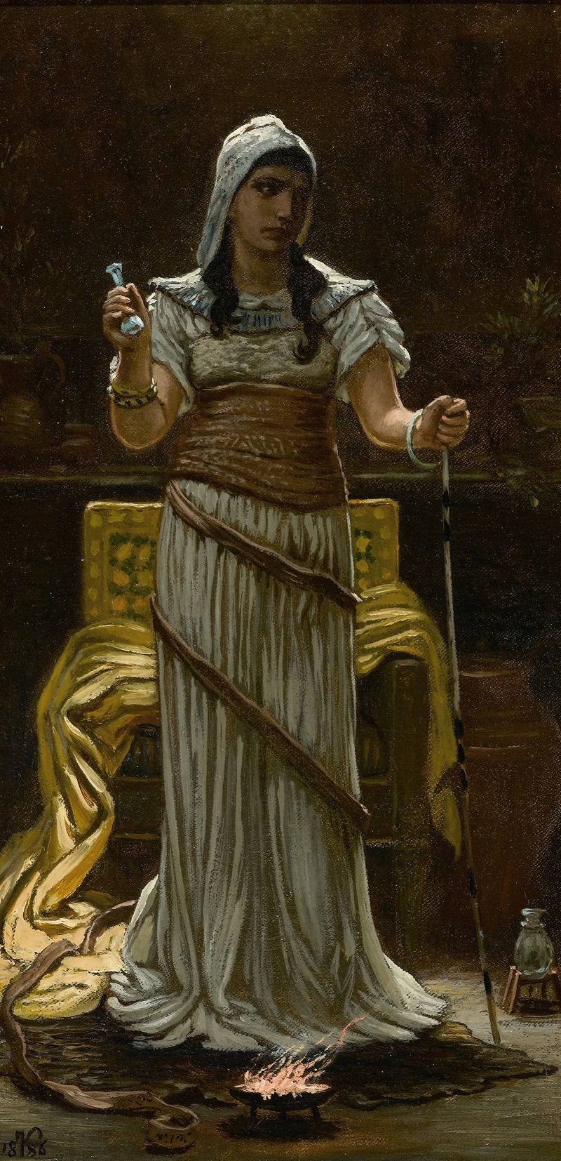 The Etruscan Sorceress by Элиху Веддер, 1886 — digital art print download
