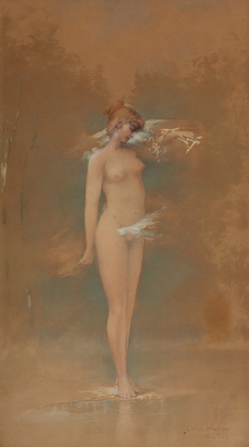 Wood Nymph by Emile Milo, 1894 — digital art print download