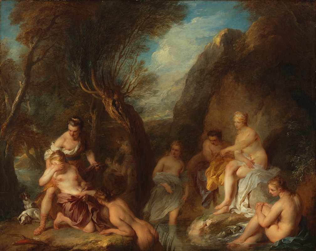 Diana and Callisto by Франсуа Лемойн, 1725-1728 — digital art print download