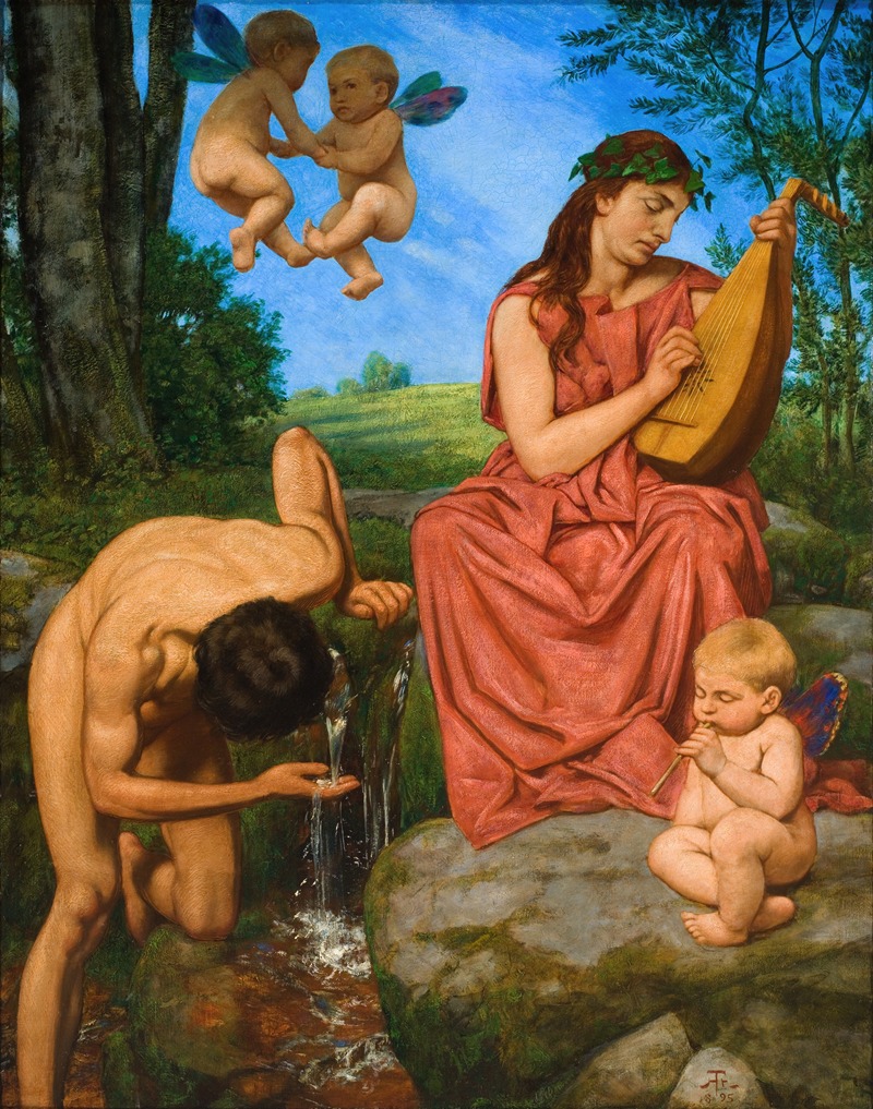 Die Quelle (The Spring) by Ханс Тома, 1895 — digital art print download