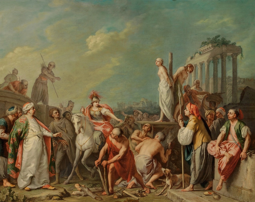 Clorinda Rescuing Olindo and Sophronia — Jacopo Amigoni