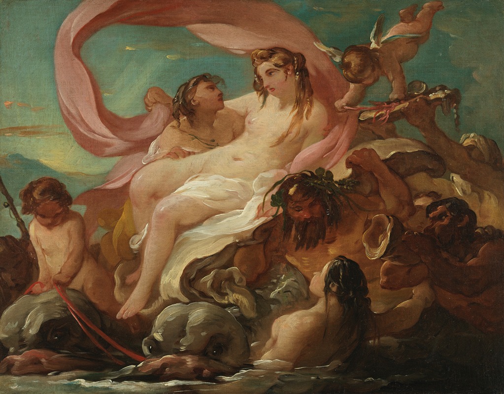 Venus Emerging from the Sea by Жозеф-Мари Вьен — digital art print download