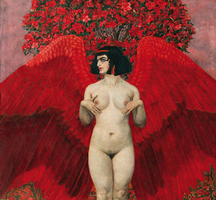Red angel by Карл Медиц, 1902 — digital art print download