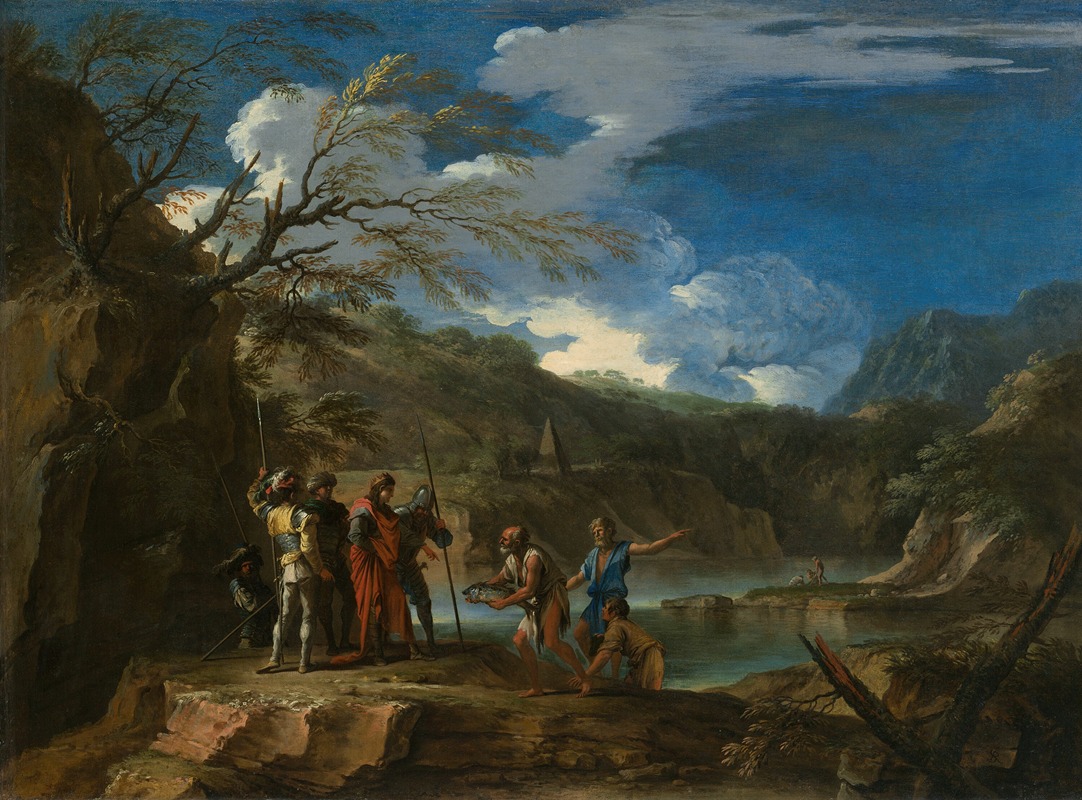 Polycrates and the Fisherman by Сальватор Роза, c. 1664 — digital art print download