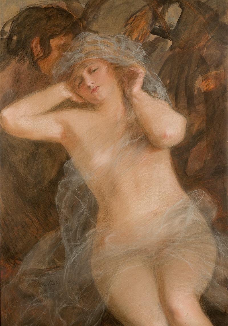 Nymph and Satyr by Теодор Аксентович, 1900 — digital art print download