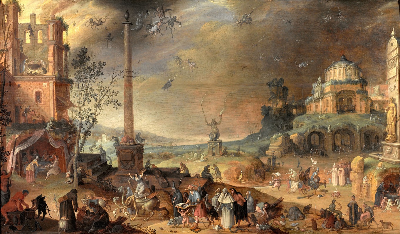 Witches' Sabbath by Клаес Якобсз. ван дер Хек, 1636 — digital art print download