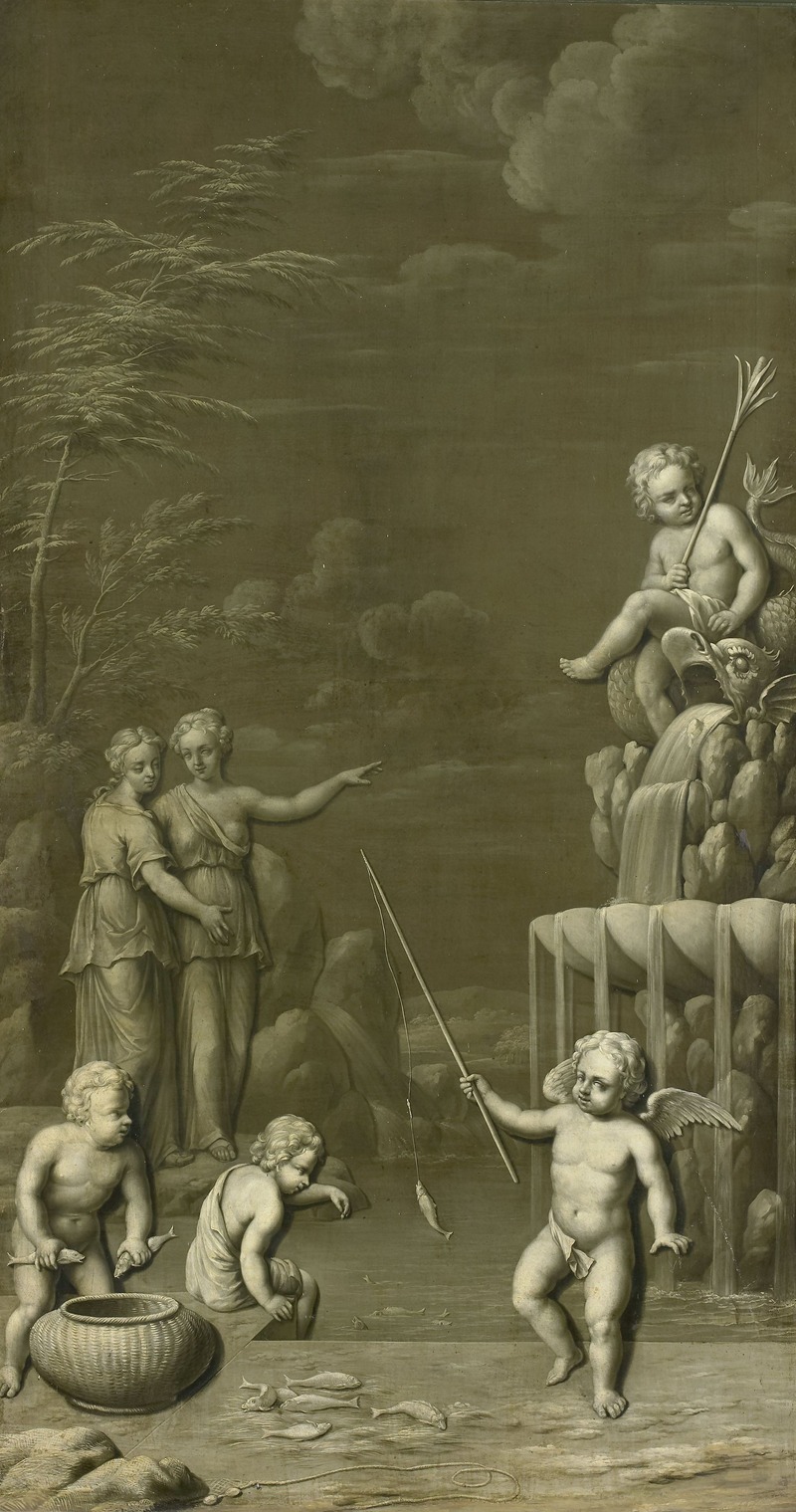 The Catch by Hendrik Carré II, 1734 — digital art print download