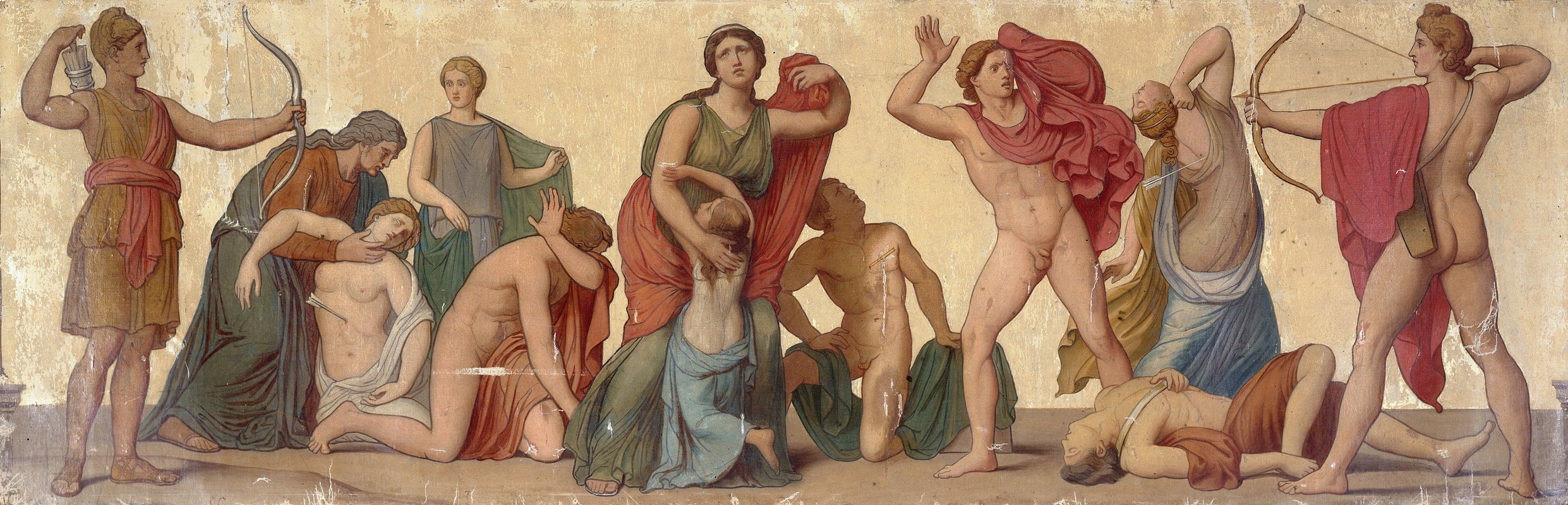 Massacre des Niobides by Себастьен Мельхиор Корню, 1860 — digital art print download