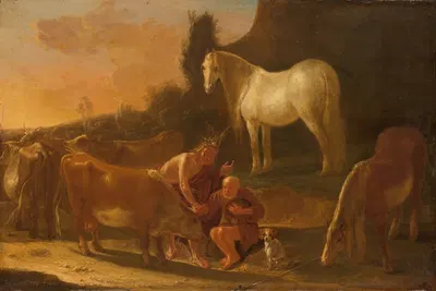Mercury and Io by Виллем Оссенбек, 1632 — digital art print download