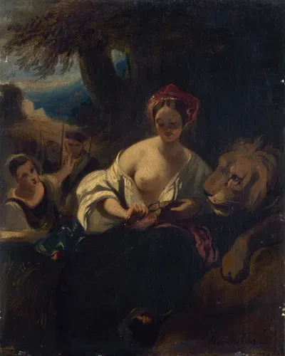 Le lion amoureux by Камиль-Жозеф-Этьен Рокплан, 1836 — digital art print download