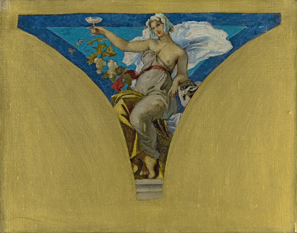 La Champagne by François Emile Ehrmann, 1891 — digital art print download