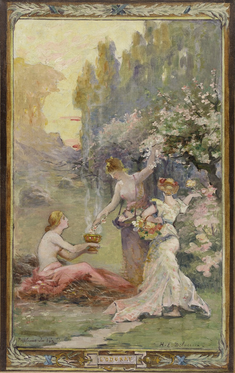 L'odorat – Parfums du soir by Henri-Eugène Delacroix, 1905-1908 — digital art print download
