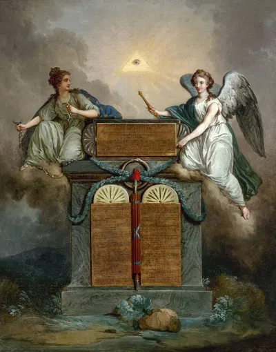 Déclaration des droits de l'homme et du citoyen by Жан-Жак-Франсуа Ле Барбье, 1789 — digital art print download