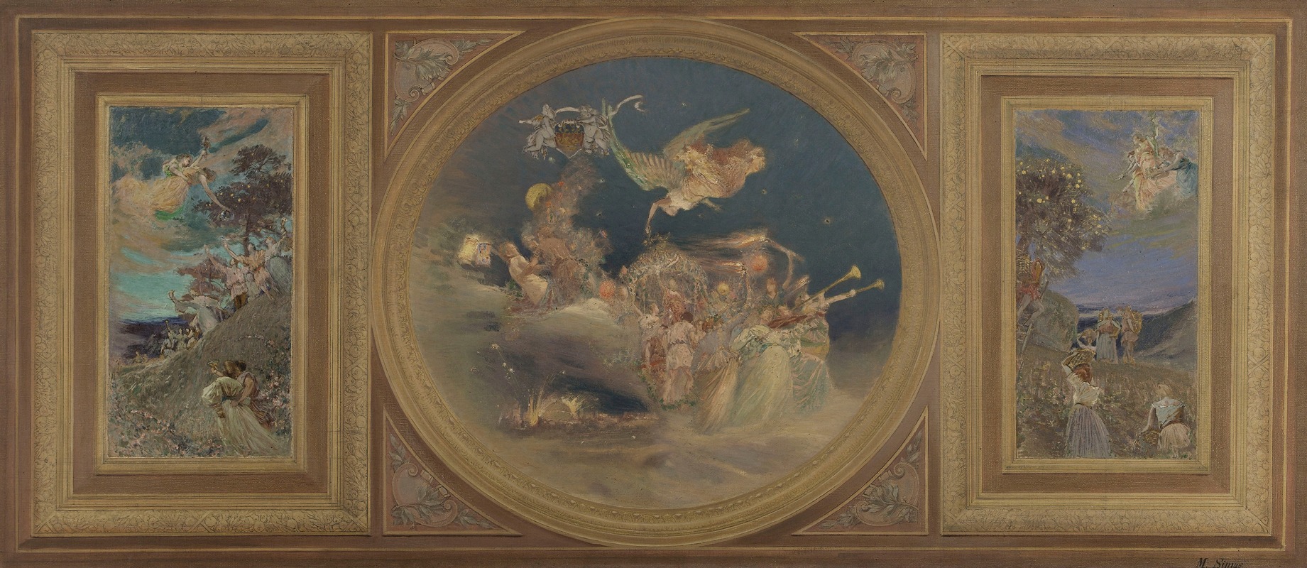 Plafond allégorique by Martial-Eugène Simas, 1891 — digital art print download